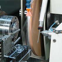 Close up of a wet grinding machine